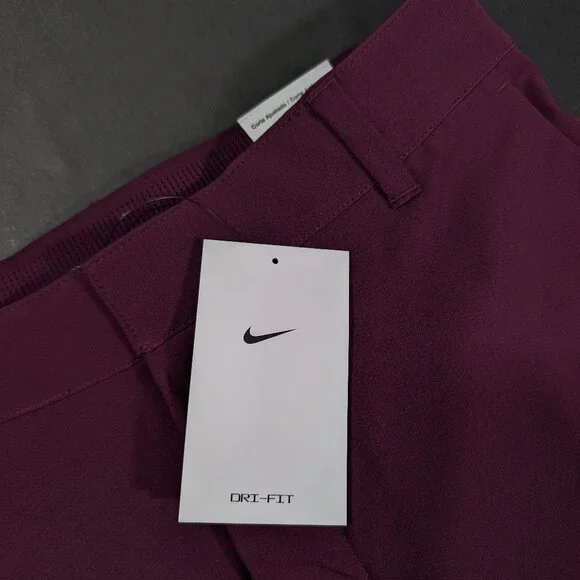 $95 Nike Dri-Fit Vapor Slim Fit Golf Pants Maroon Mens 30x32 34x34 Slim Fit